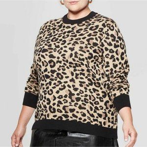 Target Ava & Viv Leopard Sweater 2X